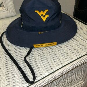 Nike Dark Blue Bucket Hat with Yellow Logo